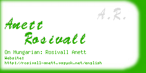 anett rosivall business card